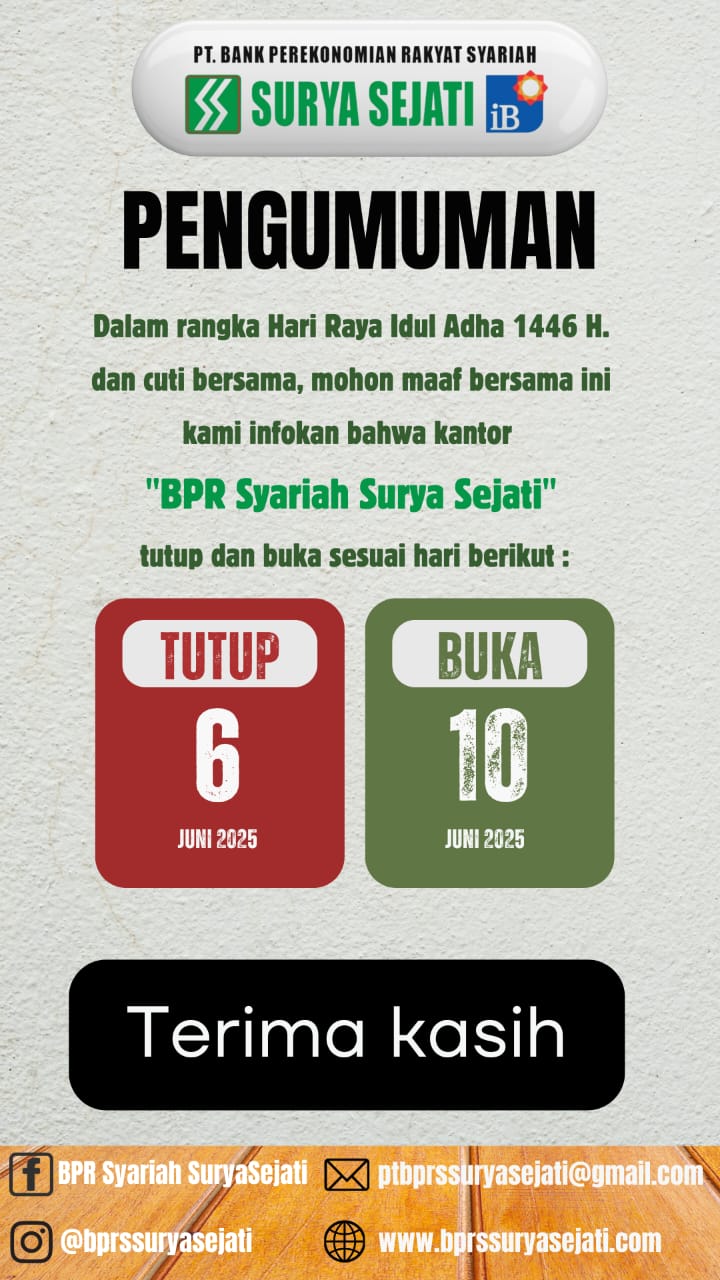 PENGUMUMAN HARI LIBUR 